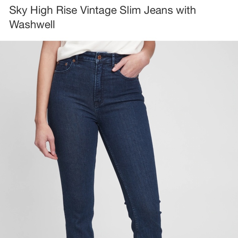 Gap Sky High Rise Vintage Slim Jeans with Washwell